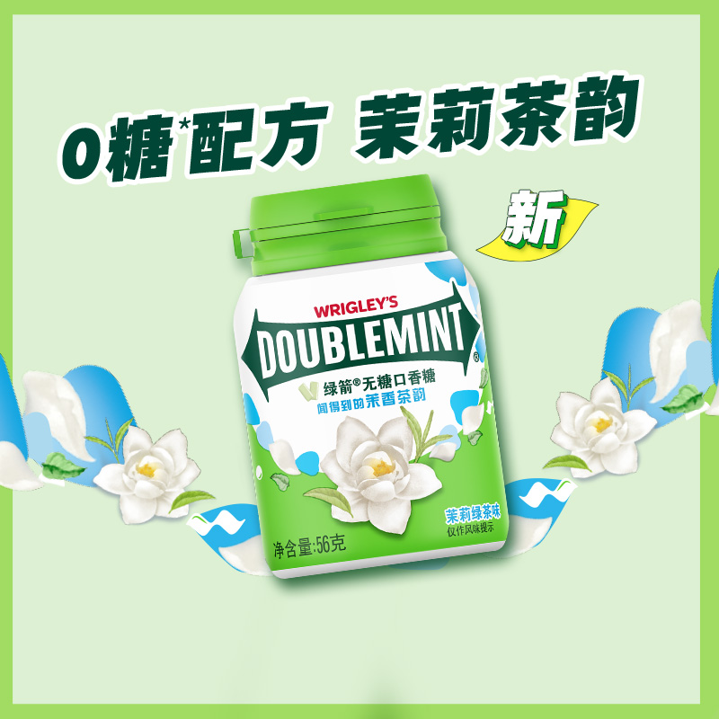 88VIP：绿箭 口香糖 绿茶薄荷味 64g 9.41元