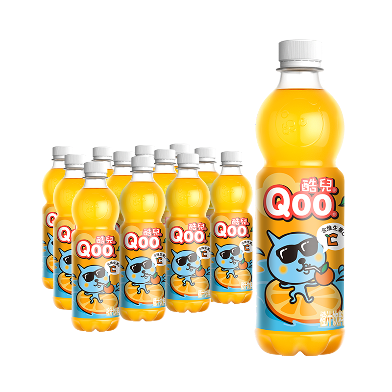 plus会员、概率券、需首购:可口可乐（Coca-Cola）美汁源酷儿 Qoo 橙味果汁饮料