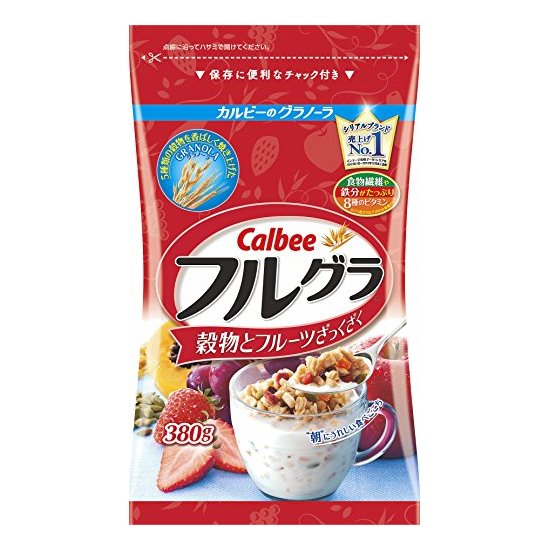 日本 Calbee 卡乐比 水果颗粒果仁谷物营养麦片