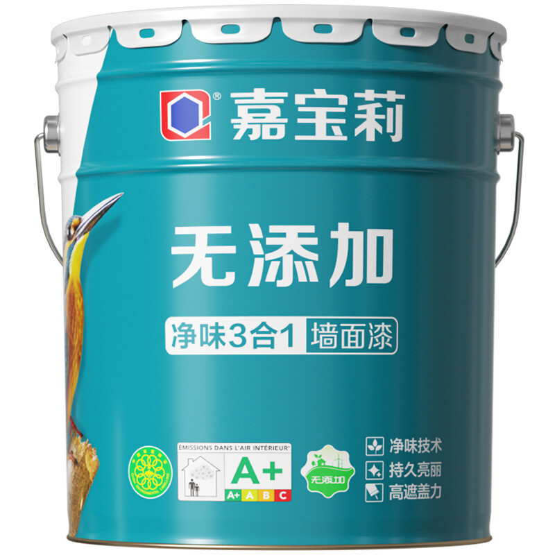 CARPOLY 嘉宝莉 无添加净味三合一墙面漆 白色 20kg 238元（需用券）