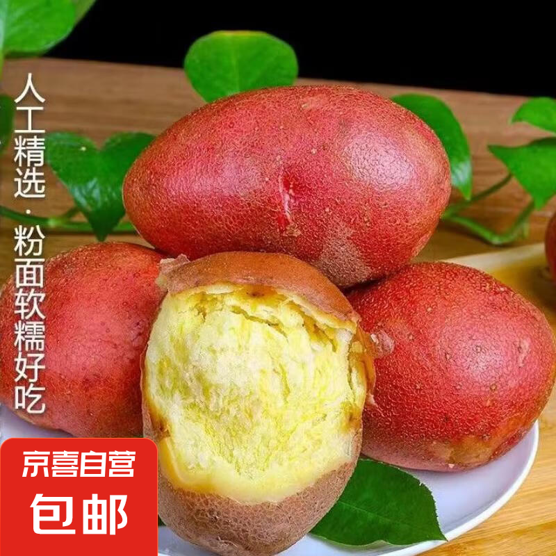 京喜 内蒙 红皮土豆大果 3斤 单果150g+ 2.99元