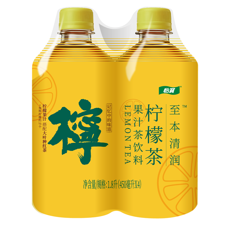 C'estbon 怡宝 至本清润柠檬茶果汁茶饮料450ml*4瓶/尝鲜款 450mL4瓶 10.3元