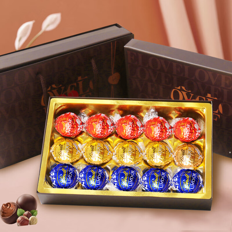 Lindt 瑞士莲 进口软心巧克力礼盒龙年新年礼物送女友年货情人节生日礼物女