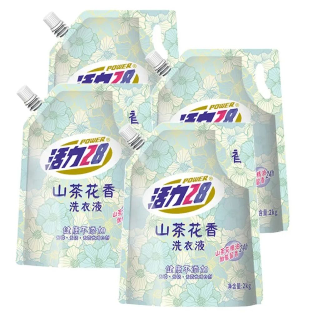 POWER28 活力28 山茶花洗衣液 2kg*4袋 29.92元包邮(多重优惠后)