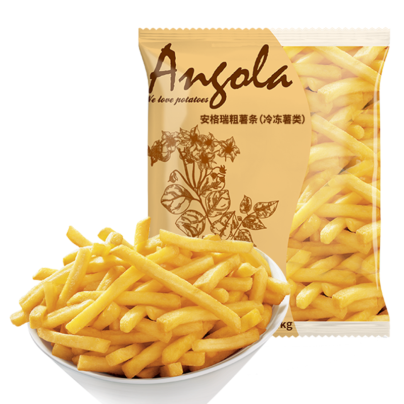 PLUS会员、需凑单：安格瑞 Angola 3/8冷冻粗薯条 1kg*6件 62.94元+凑单（合10.49元/