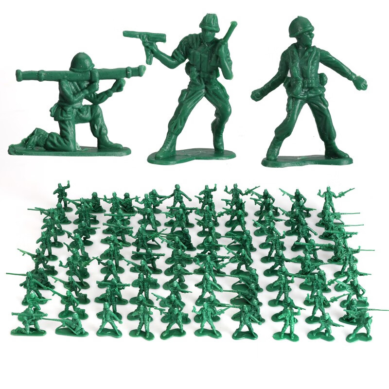 KIDNOAM 亲子好物国潮军人小兵人塑料模型真模型兵人兵 模型 小兵人 （200个