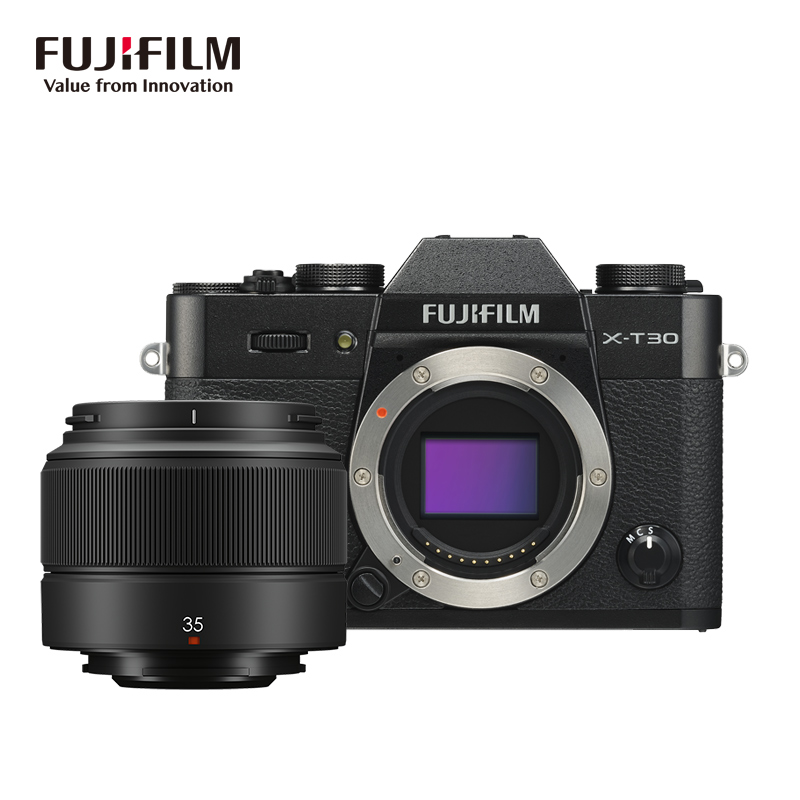 富士（FUJIFILM）X-T30 II/XT30 II 微单相机 套机（XC35F2 镜头) 黑色 2610万像素 18种