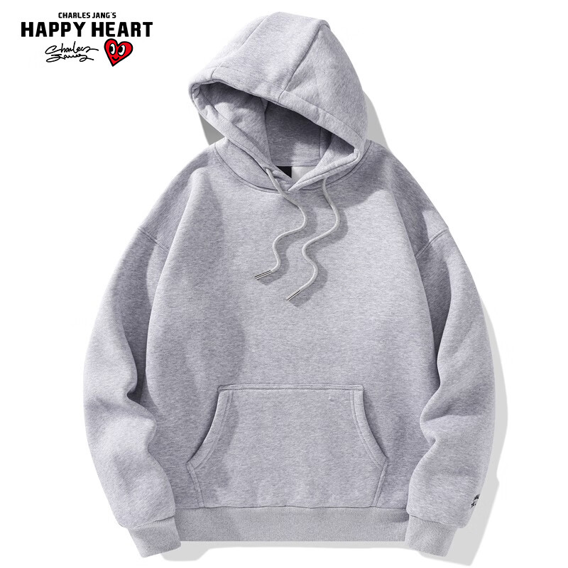 查尔斯桃心 CHARLES JANG'S HAPPY HEART 加厚连帽卫衣 花灰 (185/104A)2XL 69元（需用券