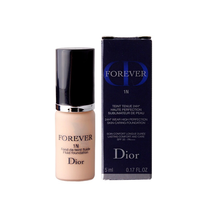 Dior 迪奥 凝脂恒久粉底液（柔雾哑光) 1N号 5ml 中小样 25.64元