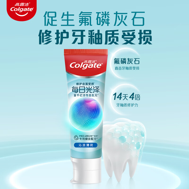 Colgate 高露洁 每日光泽健齿修护牙膏薄荷味120g 10.63元