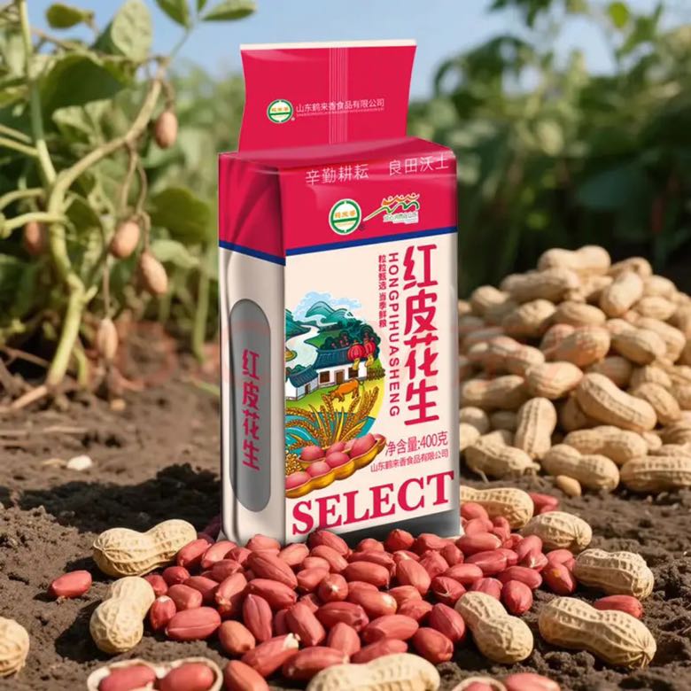 鹤来香 红皮花生米 400g*1袋 4.99元（需用券）