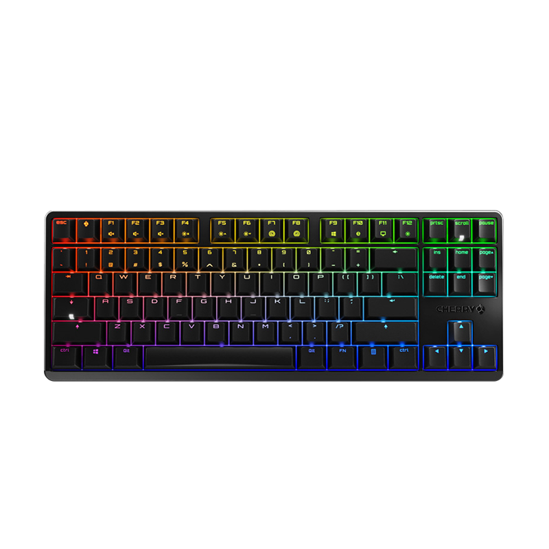 CHERRY樱桃 G80-3000S TKL机械键盘 RGB混光键盘 黑色红轴 327.01元