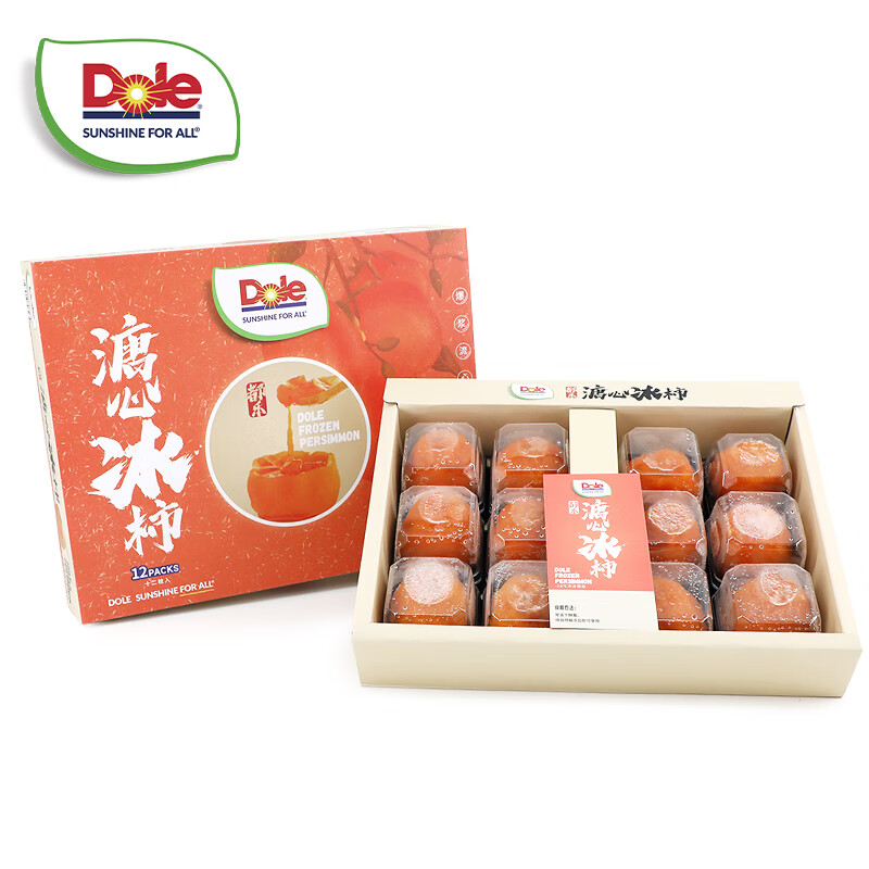 Dole 都乐 溏心冰柿礼盒 720g 12枚 单果60g 89元（需用券）