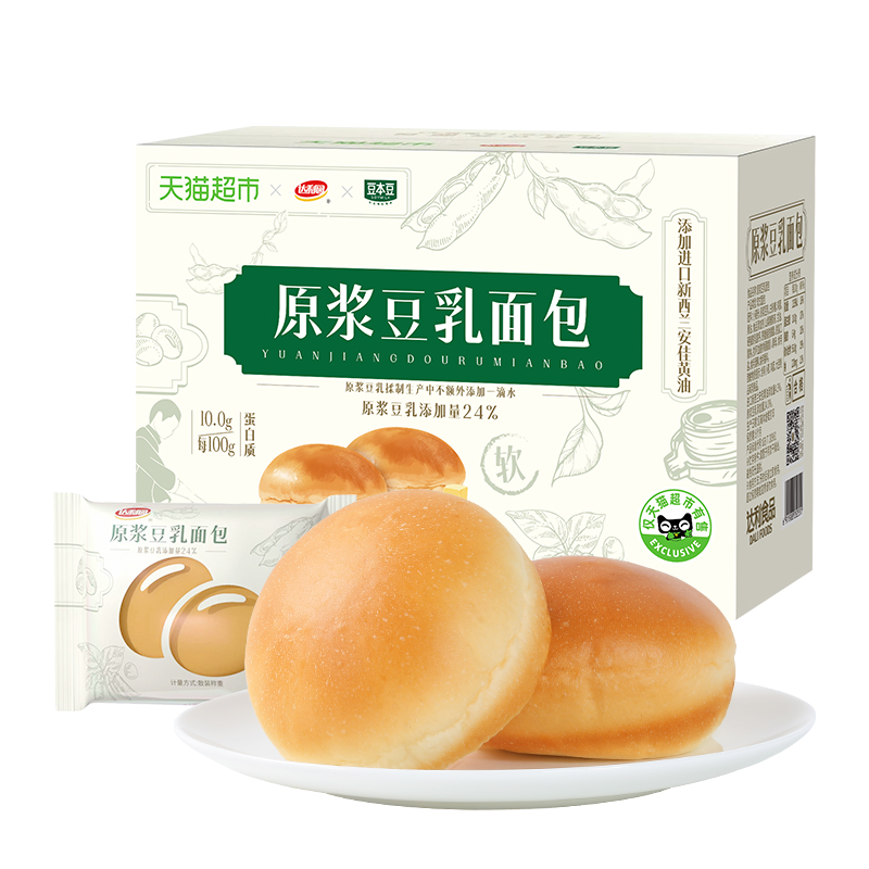 达利园 原浆豆乳面包420g（选项） 7.32元（需买4件，需用券）