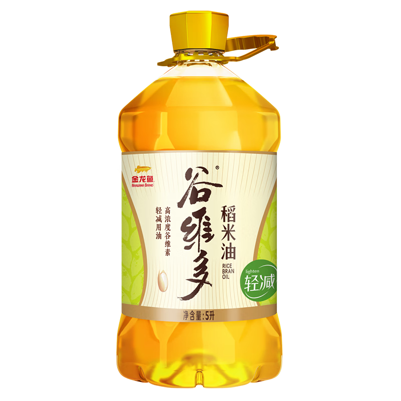 金龙鱼 轻减稻米油*5L桶 【赠400ml/瓶】 84.9元（需领券）