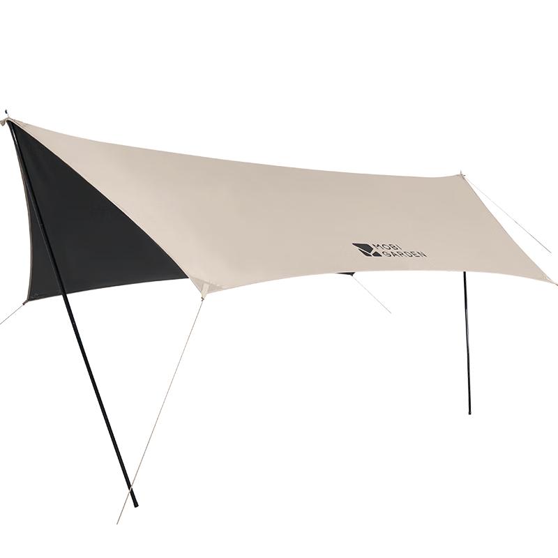 牧高笛 户外露营蝶形俊庭黑胶天幕PO 400Lite（大象灰） 139.13元（需用券）