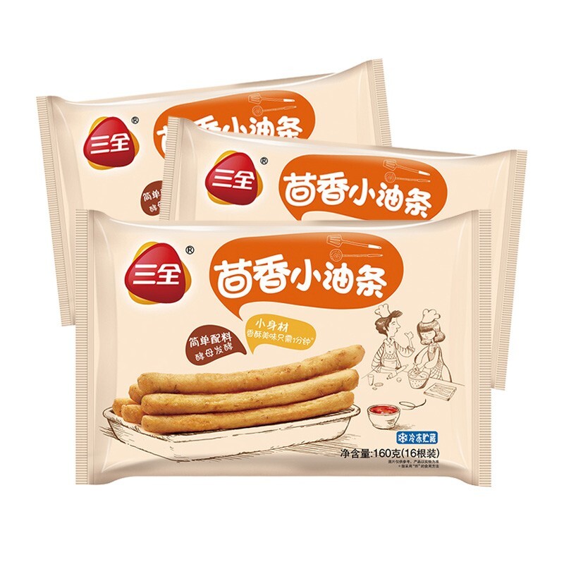 三全茴香小油条160g3袋儿童早餐油炸小食方便速食火锅豆浆伴侣面点242