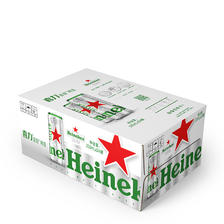 Heineken 喜力 silver星银啤酒 细罐整箱装 全麦酿造 原麦汁浓度≥9.5°P 330mL 24罐