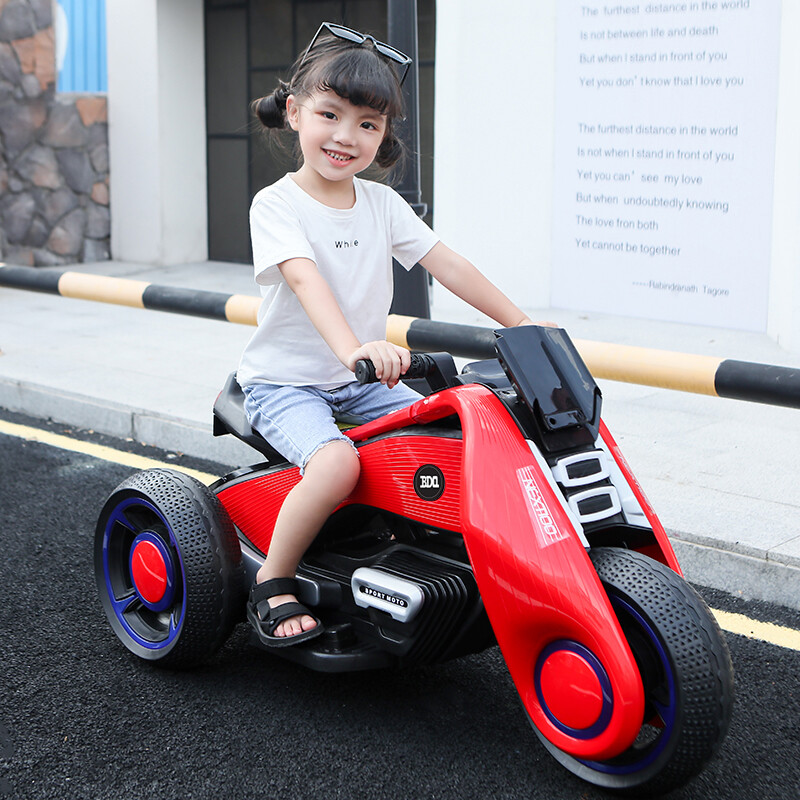 贝多奇儿童电动摩托车可坐人宝宝三轮车婴儿双驱电动车男孩玩具车 258元（