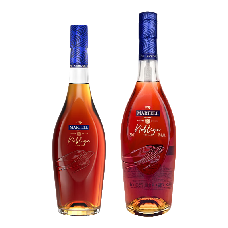 再降价、京东百亿补贴：Martell 马爹利 名士 VSOP 干邑 白兰地 500ml+750ml 双瓶