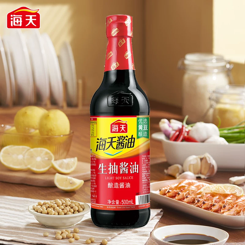 海天 生抽老抽蚝油料酒醋拌饭酱鸡精 厨房调味料 生抽酱油500mL 3.98元 - 线报酷