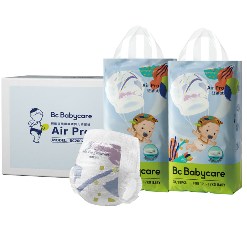 babycare Air pro婴儿拉拉裤加量箱装XL76片 158.5元（需买2件，需用券）