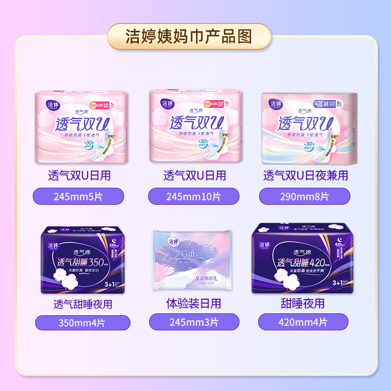 88VIP：LADYCARE 洁婷 透气双U夜用 56片 23.65元