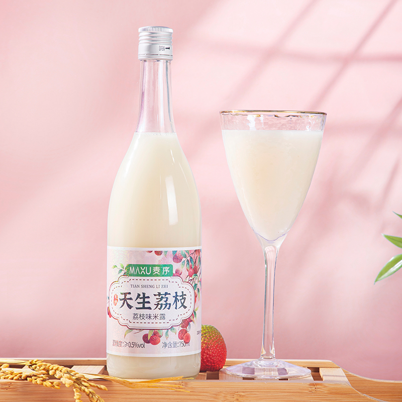 88VIP：麦序 荔枝味米酒 750ml 瓶装 15.96元