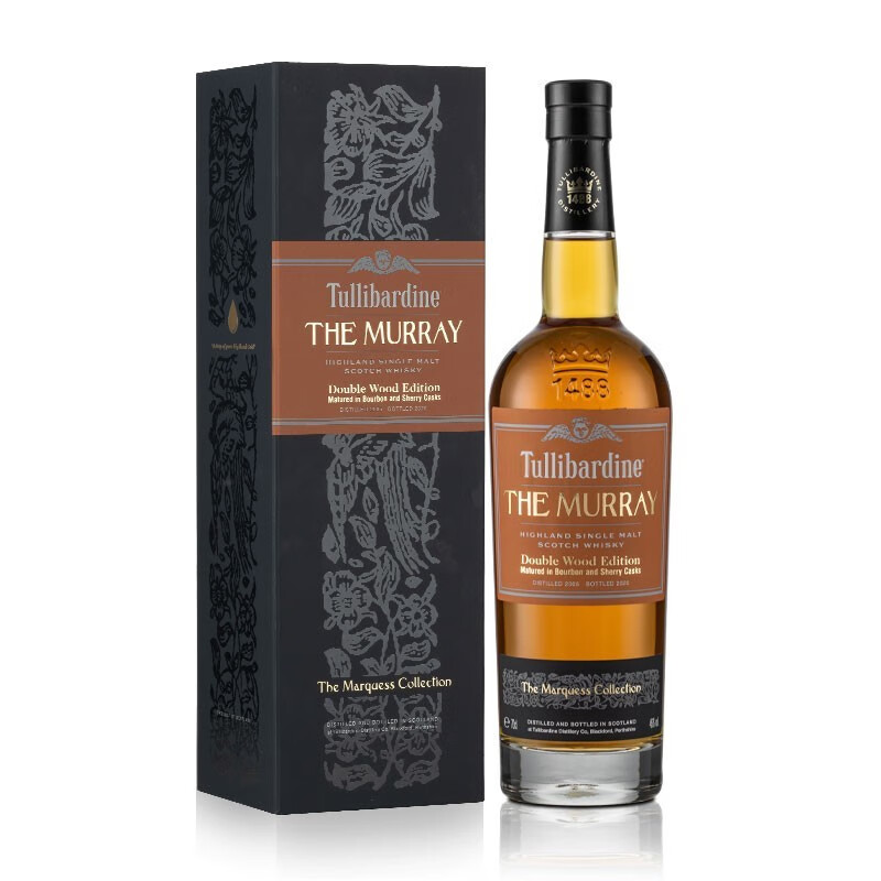 TULLIBARDINE 图里巴丁 单一麦芽 苏格兰威士忌 穆雷精选双桶礼盒装 700ml 810元