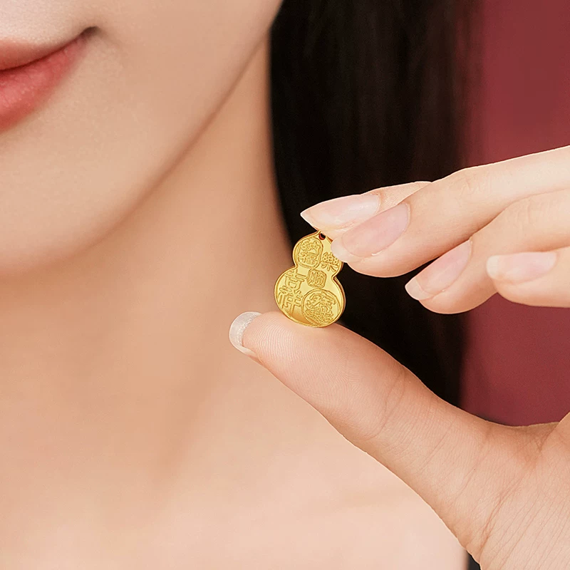 老庙黄金 八方来福葫芦足金工艺摆件送礼送朋友生日礼物 5285元 - 线报酷