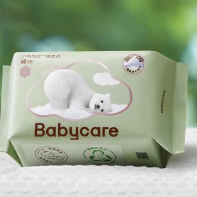 聚划算百亿补贴：babycare 儿童面巾干湿两用 60抽 6.9元包邮