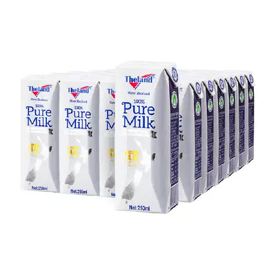 88VIP：Theland 纽仕兰 新西兰纽仕兰4.0g蛋白质全脂高钙纯牛奶250ml*24盒早餐*2件