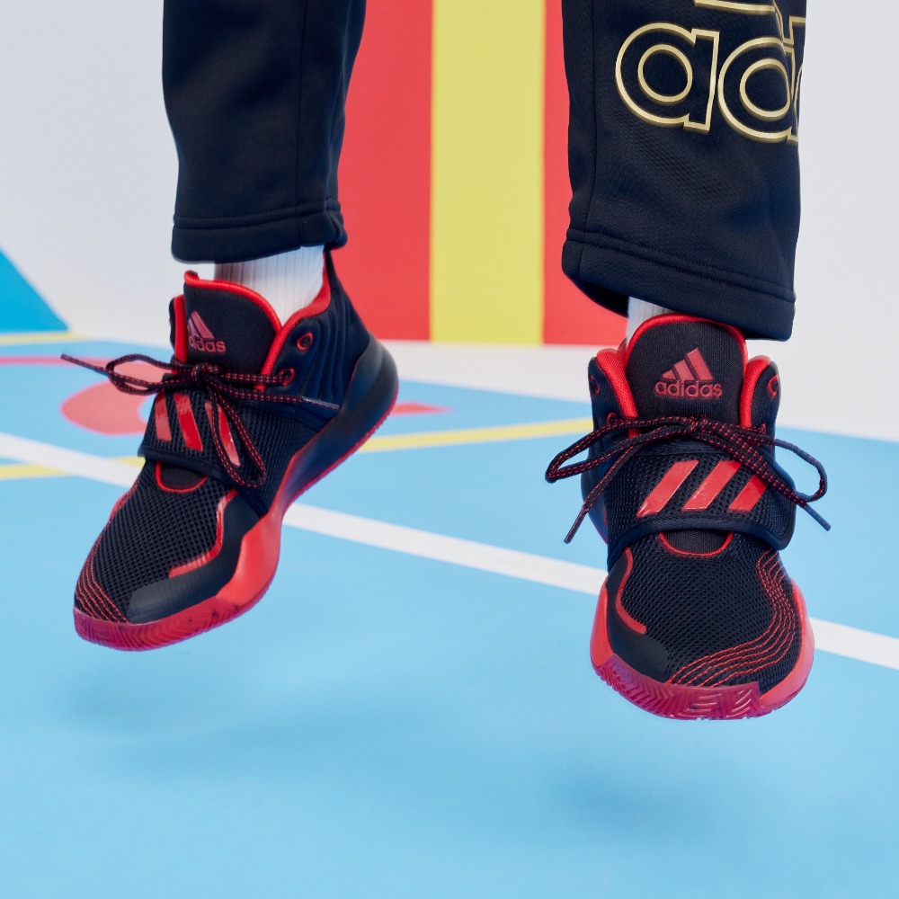 adidas 阿迪达斯 outlets阿迪达斯Deep Threat男大童魔术贴中高帮篮球鞋 218.2元