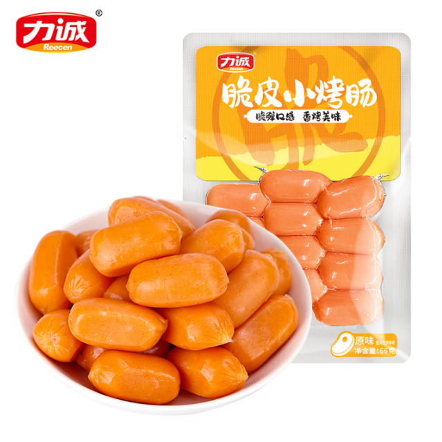 力诚 脆皮小烤肠 66g*12袋 11.01元