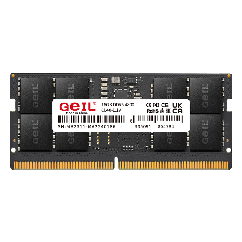 PLUS会员：GEIL金邦 16G DDR5-4800 笔记本内存条 千禧系列 198.01元