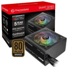 plus会员：Thermaltake（Tt）额定650W Smart BX1 RGB 650 电脑电源 307.21元