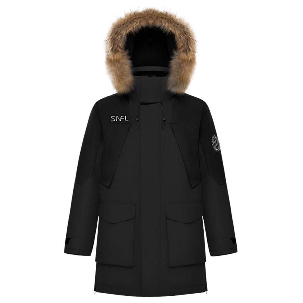 超V：雪中飞 男式时尚撞色毛领户外羽绒服 潮流工装穿搭 189元