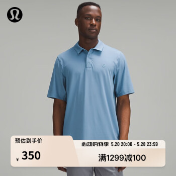 lululemon 丨Logo Sport 男士徽标款短袖休闲衫 速干 LM3ELHS 湛蓝 ￥430