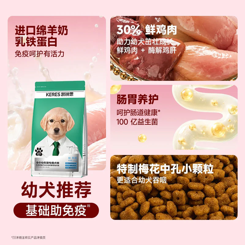 凯锐思 牛肉味 通用狗粮 2kg 2件装 28.4元 - 线报酷