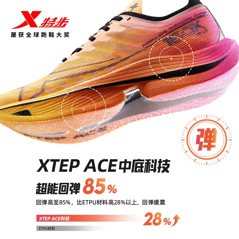 XTEP 特步 160X5.0 碳板马拉松竞速跑鞋 939元