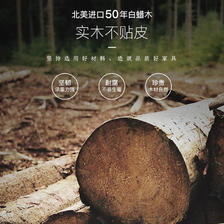 大自然 全实木床现代简约北美进口白蜡木原木家具主卧床双人床 B60 2999元
