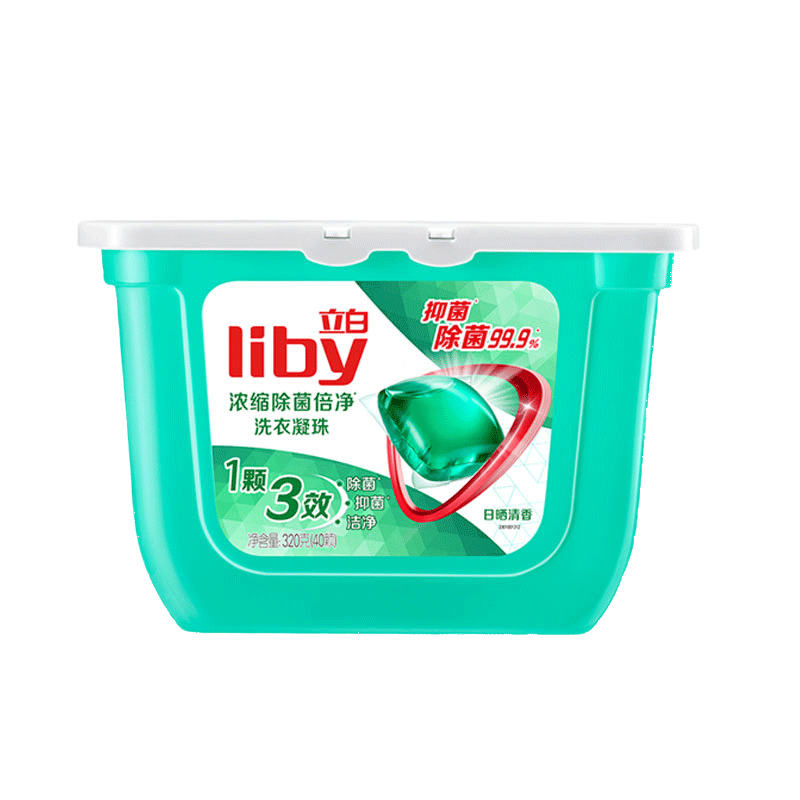 Liby 立白 除菌倍净洗衣凝珠 40颗 日晒清香 10.81元（需买3件，需用券）