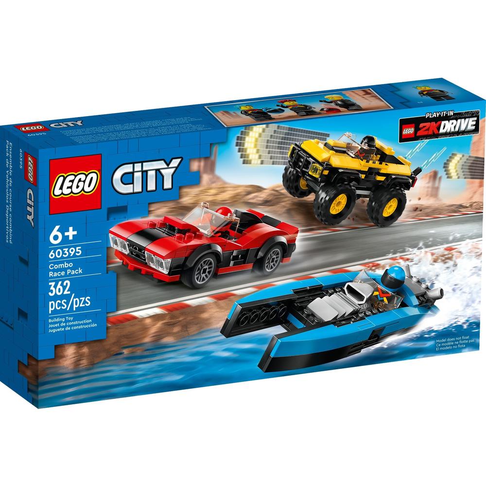 88VIP：LEGO 乐高 City城市系列 60395 百变改装赛车 141.55元包邮（双重优惠）
