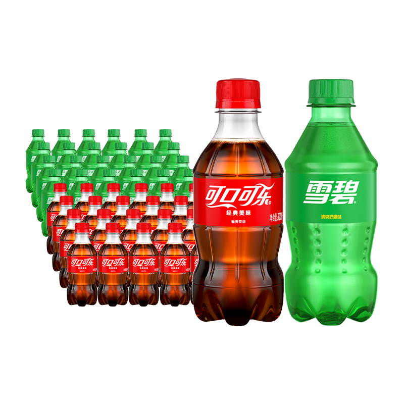 88VIP：Coca-Cola 可口可乐 经典原味300ml*24瓶+雪碧300ml*24瓶 66.31元（需用券）