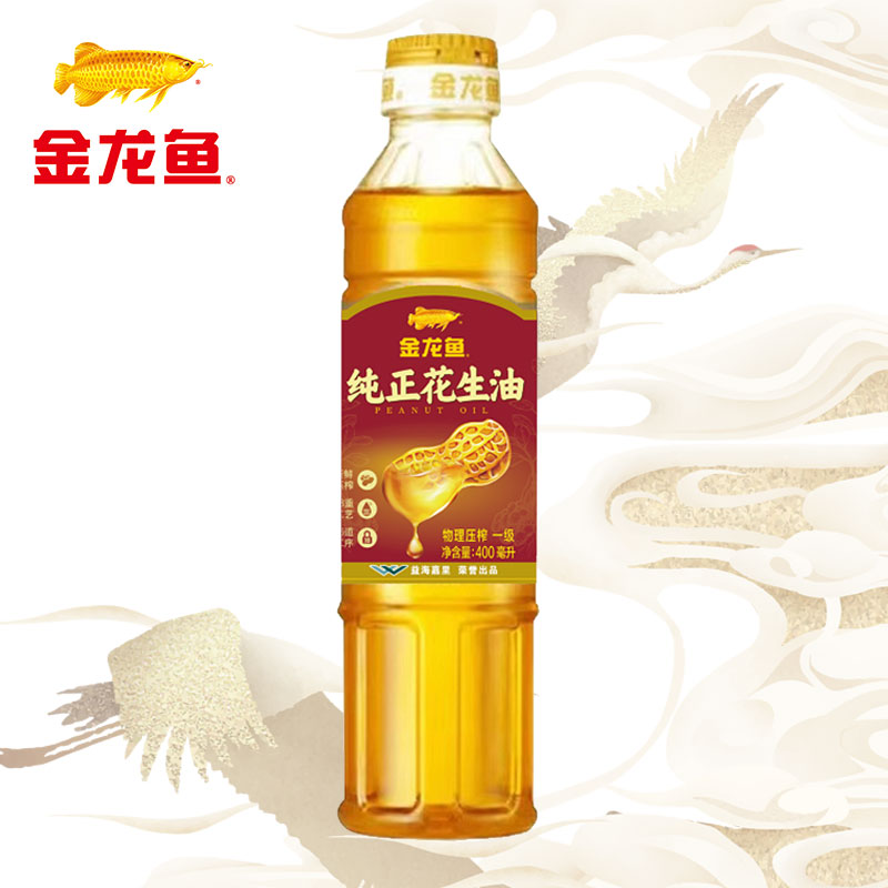 金龙鱼 压榨一级纯正花生油家用大学单位宿舍用小瓶装食用油 400ml×1瓶 6.9