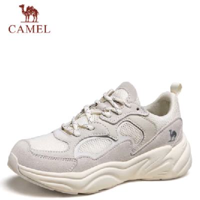 再降价：骆驼（CAMEL）男鞋跑步运动老爹鞋白鹿同款情侣鞋 119元