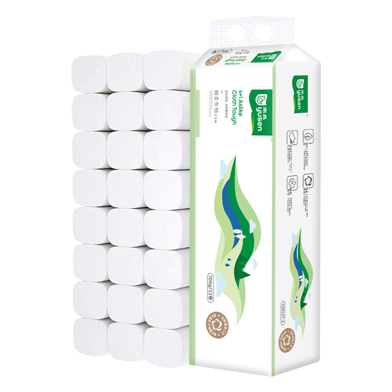 雨森 速溶卷纸 加厚无芯纸巾 5层 58g/卷*12卷 *3提 14.9元（需用券）