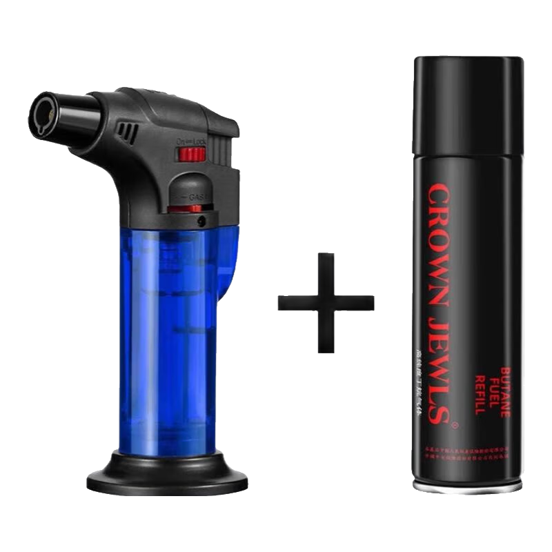 艾灸艾柱专用充气喷枪打火机烘焙点雪茄防风高温便携喷枪点火器 【蓝色 