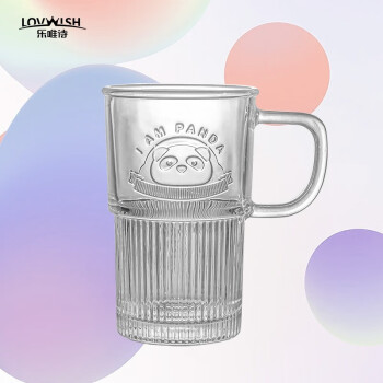 LOVWISH 乐唯诗 熊猫玻璃杯 420ml ￥5.9