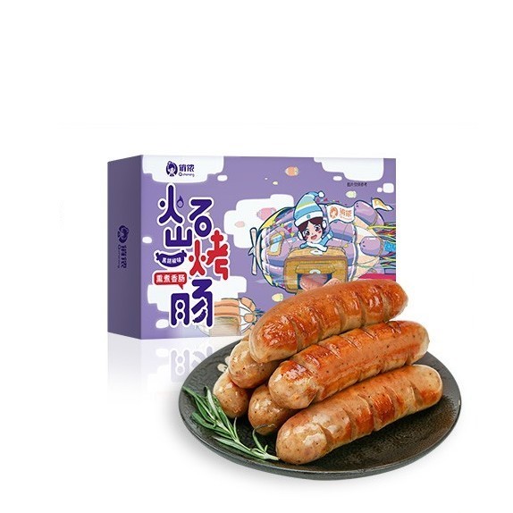 俏侬 火山石烤肠 黑胡椒味 450g 25.06元